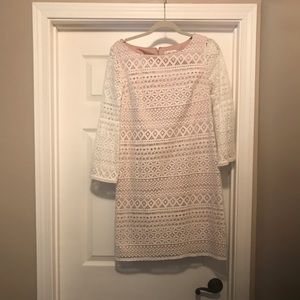 Eliza J Lace Ball Sleeve Dress